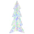 vidaXL Vianočný stromček 100 LED Viacfarebný 120 cm Akryl