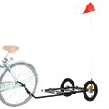 vidaXL Príves na bicykel, čierny 122x53x28 cm, železo