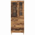 vidaXL Highboard so zásuvkou Staré drevo 69,5 x 34 x 180 cm