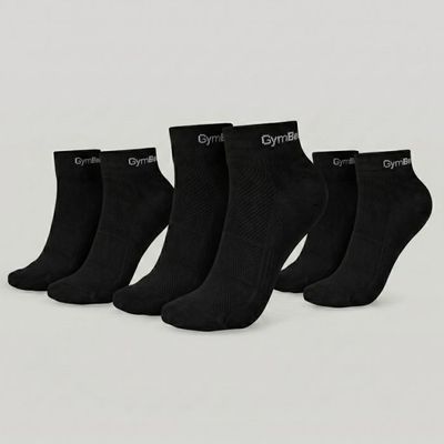 Ponožky Quarter 3Pack Black - GymBeam, veľkosť S