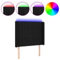 vidaXL Čelo postele s LED čierne 103x16x118/128 cm látka