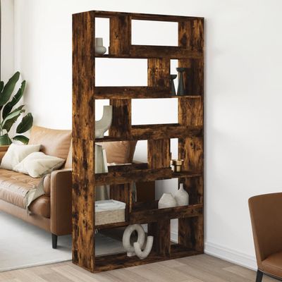 vidaXL Deliaca stena dymový dub 100x33x187,5 cm kompozitné drevo