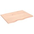 vidaXL Nástenná polica 80x60x2 cm neošetrený dubový masív