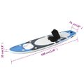 vidaXL Nafukovací Stand up paddleboard, morská modrá 300x76x10 cm