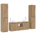 vidaXL Sada kúpeľňového nábytku 5 ks Dub artisan 33 x 34,5 x 160 cm