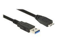 Kábel USB - USB typ A (M) na Micro-USB Type B (M) - USB 3.0 - 1 m - čierny