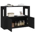 vidaXL Komoda čierna 80x30x60 cm spracované drevo