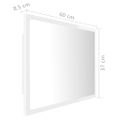 vidaXL LED kúpeľňové zrkadlo lesklé biele 60x8,5x37 cm akryl