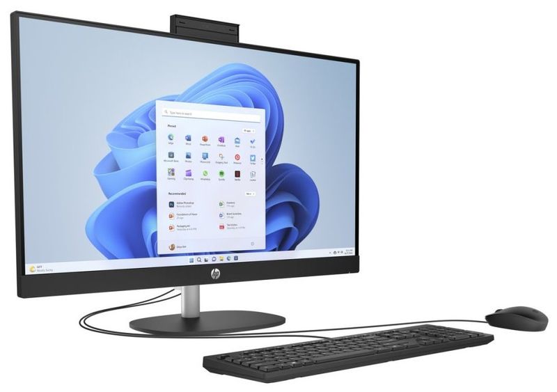 HP 27/27-cr0004nc/27"/FHD/R7-7730U/32GB/1TB SSD/AMD int/W11H/Black/2R All-in-one pocítac, 27" Full HD IPS, Ryzen 7 7730U, 32GB DDR4, 1TB SSD, AMD Radeon RX Vega 8, W11H, cerný + klávesnice a myš