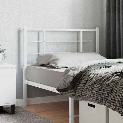 vidaXL Kovové náhradné čelo postele biele 107 cm