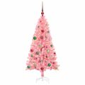 vidaXL Vianočný stromček Ružová 150 cm PVC