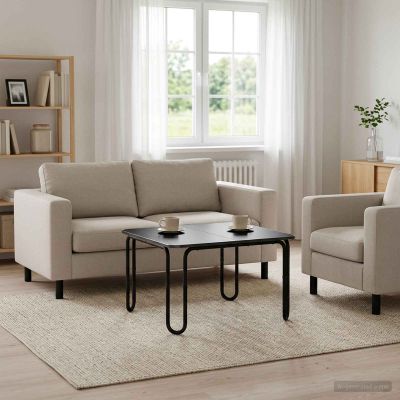 vidaXL Konferenčný stolík Čierna 79,5 x 79,5 x 45 cm Kompozitné drevo