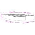 vidaXL Posteľový rám s úložným priestorom Prírodná 135 x 190 cm