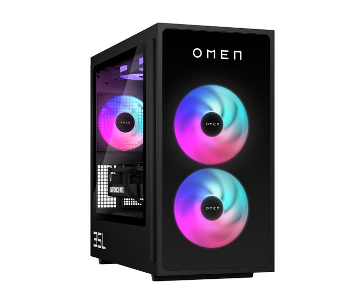 HP OMEN/35L GT16-1011nc/Tower/R7-9800X3D/16GB/1TB/RTX 5070/W11H/3R Pocítac, Ryzen 7 9800X3D, 16GB DDR5-6000, 1TB SSD, GeForce RTX 5070 12GB, 240mm LCD chladic, W11H, cerný