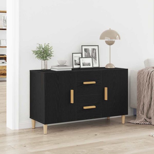 vidaXL Komoda, čierny dub 100x36x60 cm, imitácia dreva