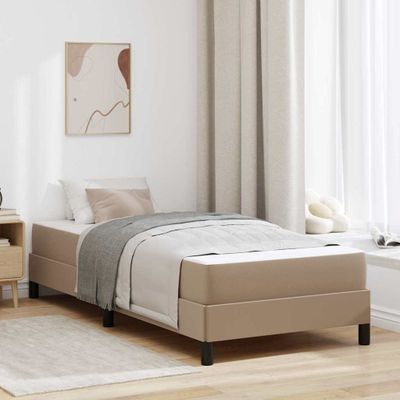 vidaXL Rám postele s matracmi Kapučínová 90 x 200 cm látka