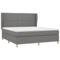 vidaXL Boxspring posteľ s matracom tmavosivá 160x200 cm látka