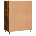 vidaXL Knižnica dymový dub 69,5x32,5x90 cm kompozitné drevo