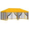 vidaXL Altánok so stenami 6 x 3 m Žltá Polyester a oceľ 190 gsm