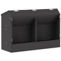 vidaXL Kŕmidlo pre králiky Čierna 64,5 x 25,5 x 45,5 cm 6 kg