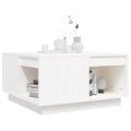 vidaXL Konferenčný stolík biely 60x61x32,5 cm borovicový masív
