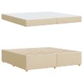 vidaXL Rám postele s matracmi Krémová 200 x 200 cm látka