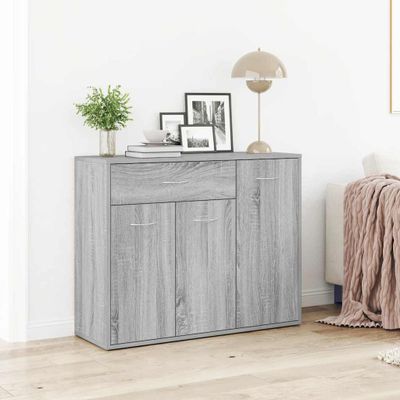 vidaXL Komoda sivý dub sonoma 88x30x70 cm spracované drevo