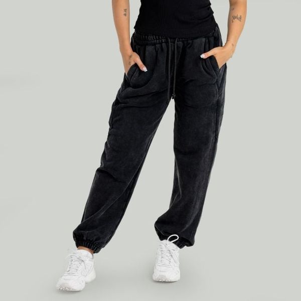 Dámske Tepláky Washed Black - STRIX, veľkosť M, veľkosť oblečenia M