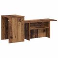vidaXL Konzolový stôl Staré drevo 91,5 x 35 x 38,5 cm Kompozitné drevo