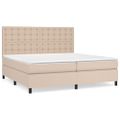 vidaXL Boxspring posteľ s matracom kapučínová 200x200 cm umelá koža