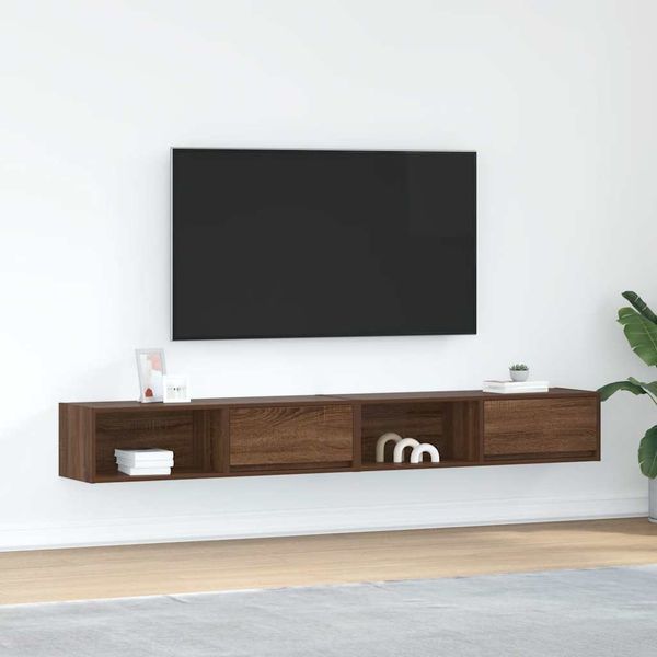 vidaXL TV skrinky 2 ks Hnedý dub 100x31x25,5 cm Konštrukčné drevo