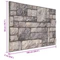 vidaXL Nástenné panely 10 ks 100 x 50 cm Šedý a biely EPS pena