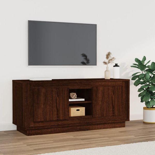 vidaXL TV skrinka hnedý dub 102x35x45 cm spracované drevo