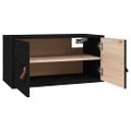 vidaXL Nástenné skrinky 2 ks čierne 60x30x30 cm masívna borovica
