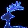 vidaXL Vianočná sieťovinová dekorácia so sobom 306 LED 60x24x89 cm