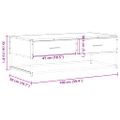 vidaXL Konferenčný stolík dymový dub 100x50x35 cm kompozit.drevo a kov
