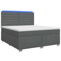 vidaXL Posteľ boxspring s matracom Tmavosivá 140 x 190 cm Látka