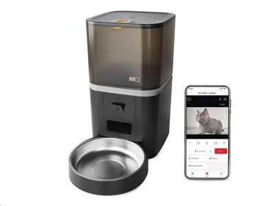 Dávkovač krmiva s kameralou EMOS H6006 GoSmart, 6 l, čierny, Wi-Fi