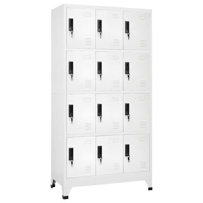 vidaXL Uzamykacia skriňa biela 90x45x180 cm oceľová