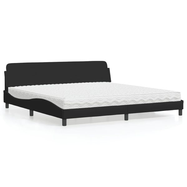 vidaXL Posteľ s matracom Dover čierna 200x200 cm látka