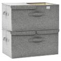 vidaXL Úložné boxy 2 ks látkové 50x30x25 cm sivé