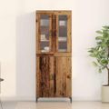 vidaXL Highboard 2 ks Staré drevo 69,5 x 34 x 180 cm Kompozitné drevo