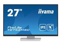 iiyama ProLite T2752MSC-W1AG - LED monitor - 27" - dotykový displej - 1920 x 1080 Full HD (1080p) @ 60 Hz - IPS - 400 cd/m² - 1000:1 - 5 ms - HDMI, DisplayPort - reproduktory - biela, matná