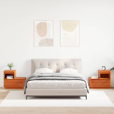 vidaXL Nočný stolík 2 pcs Včelí hnedý 60 x 34 x 51 cm Kompozitné drevo