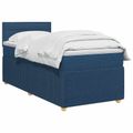 vidaXL Posteľ boxspring s matracom Modrá 100 x 200 cm Látka
