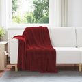 vidaXL Prikrývky na hodenie 6 ks Bordeaux červená 130 x 150 cm 3.04 kg