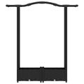 vidaXL Vyvýšený záhon s mriežkou a strechou Čierna 124 x 40 x 123 cm