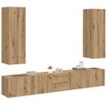 VidaXL 5 dielna súprava nástennej TV skrinky Artisan Oak