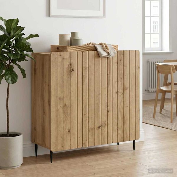 vidaXL Servírovacia skriňa Dub artisan 89 x 34,5 x 82 cm