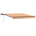 vidaXL Sklopná markíza Žltá a oranžová 350 x 250 cm Tkanina a hliník